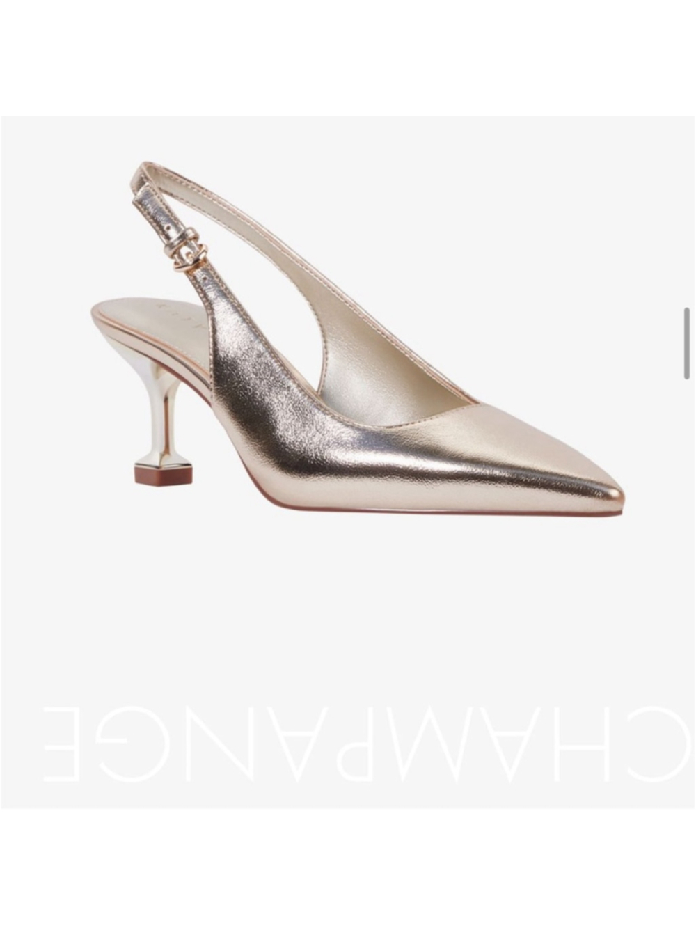 Katy Perry Women's The Oceanview Sling Back Pumps in Metallic Champagne Size 8.5 - Picture 2 of 8